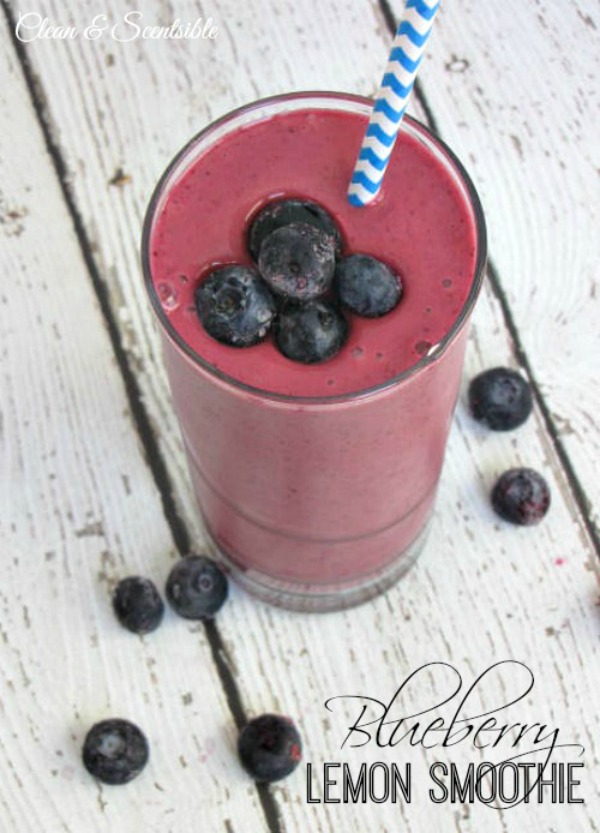 Try this healthy blueberry lemon smoothie for a delicious breakfast or snack idea!