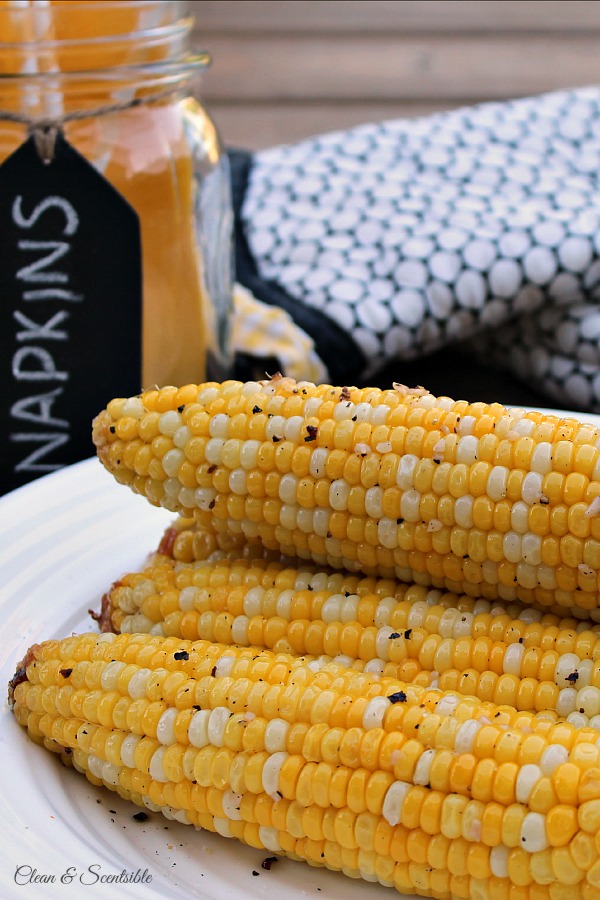 Garlic butter BBQ corn on the cob.