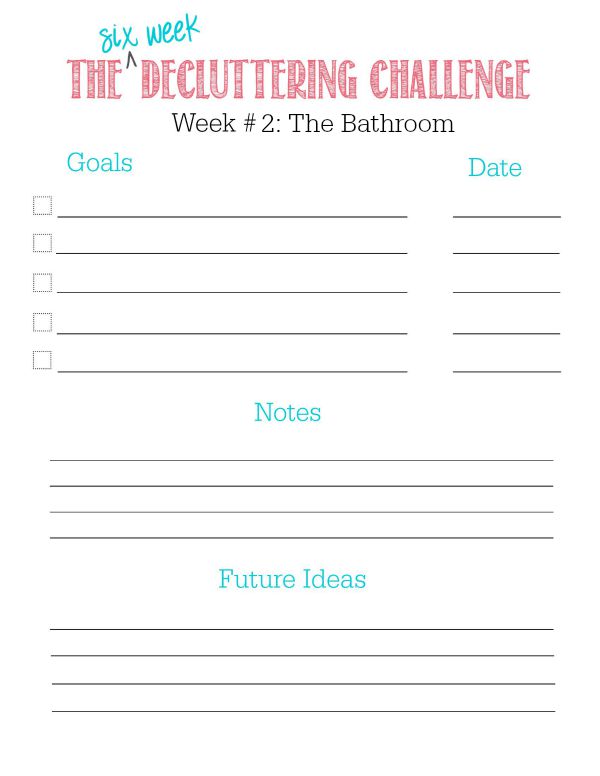 How to declutter your bathroom. Tips, ideas, and a free printable to get you started!