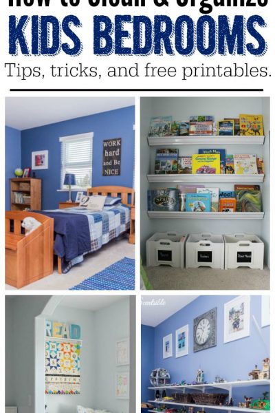Everything you need to get your kids bedrooms cleaned and organized! Part of the Household Organization Diet.