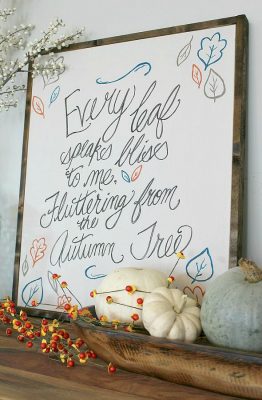 Rustic fall sign tutorial. I love this quote!
