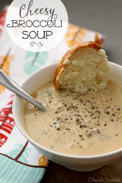Creamy broccoli cheese soup. Easy to prepare for lunch or dinner.