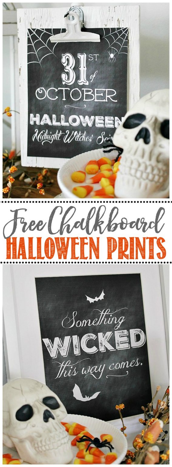 Chalkboard Halloween Printables - Clean and Scentsible