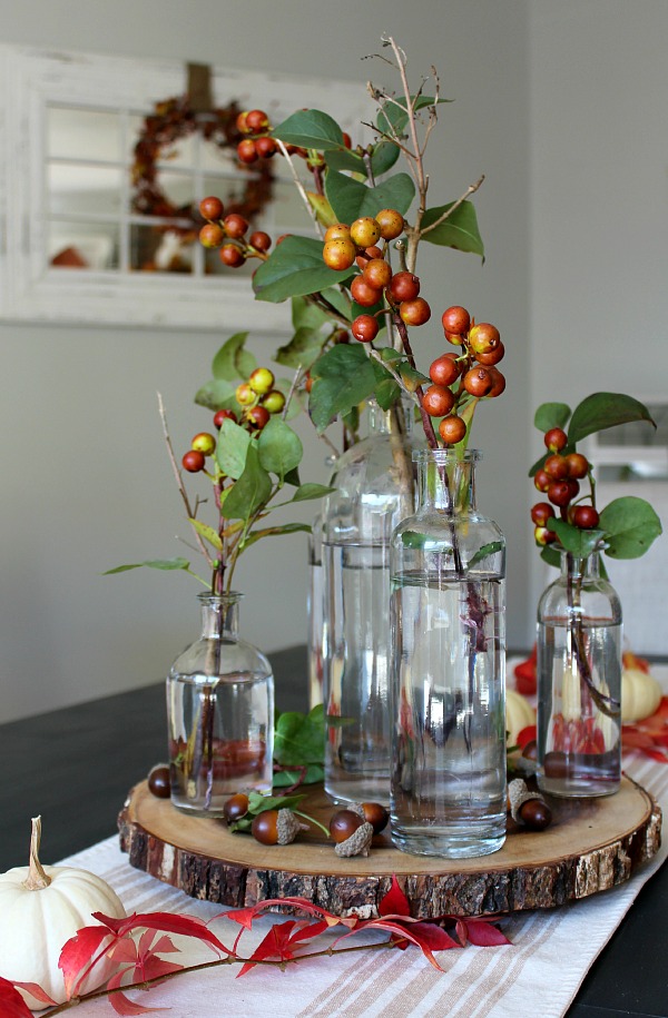 How to decorate with faux stems - a simple, inexpensive decorating idea that can be done in less than 10 minutes!