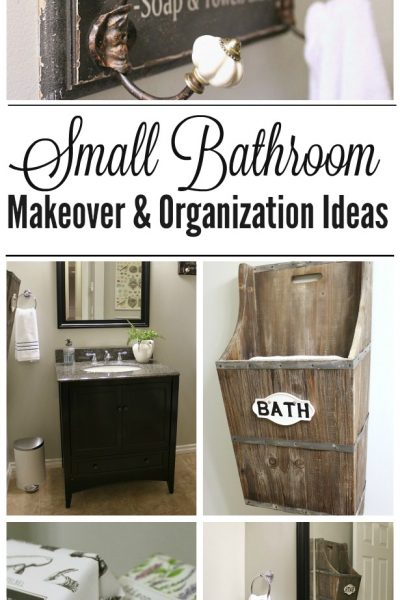 Inexpensive and simple design and organization ideas for a small bathroom.