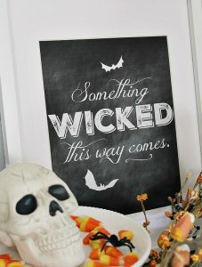 Chalkboard Halloween Printables - Clean and Scentsible