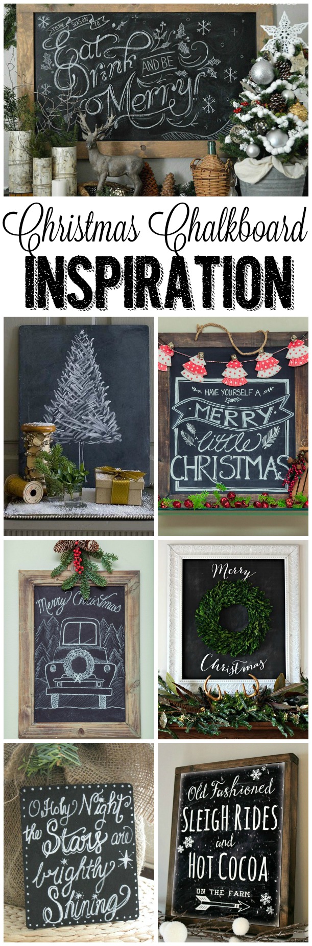 jeg elsker alle disse smukke jul chalkboards! Jeg skal prøve en!