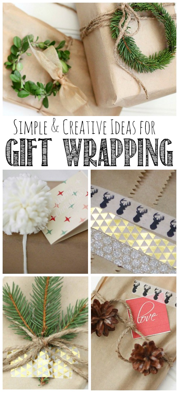 Beautiful yet simple gift wrapping ideas for Christmas!