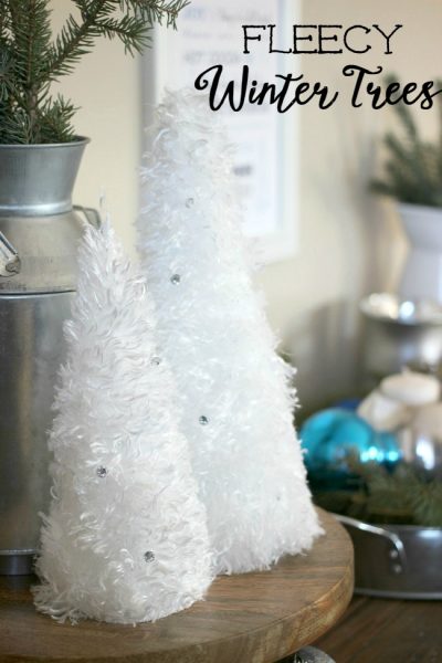 These fleecy winter trees are perfect for Christmas right through the winter season. Super soft and only 5 minutes to make!