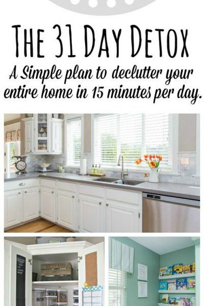 A simple 31 day plan to tackle those most clutter prone areas in your home!