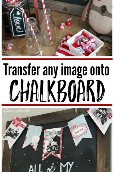 Get professional looking chalkboards with this easy tutorial on how to transfer any image onto chalkboard.