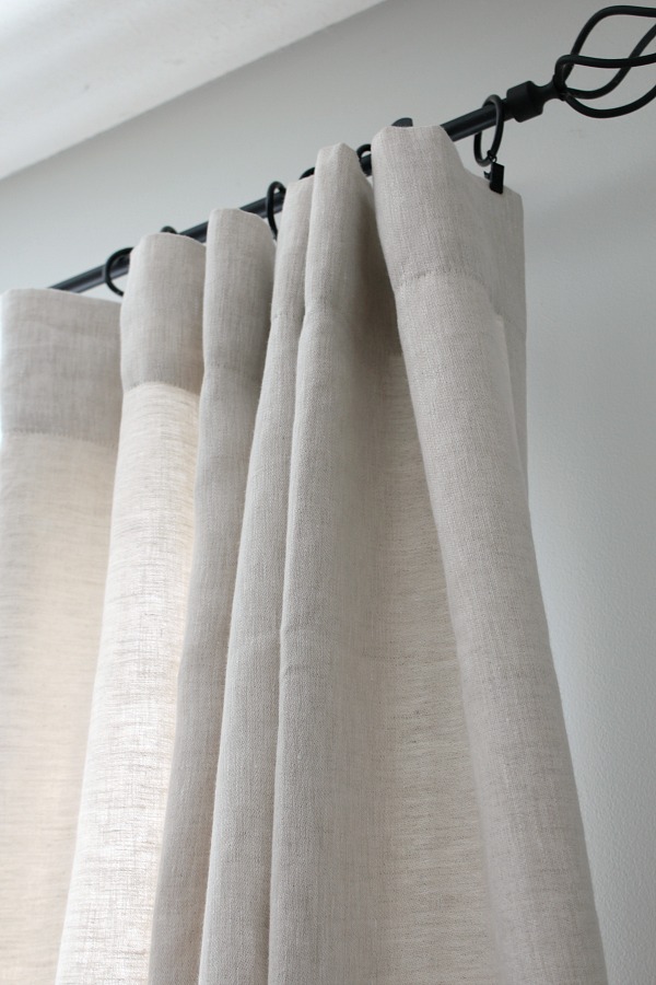 Make sure you purchase the correct sized curtains with these tips for picking the right curtain panel length, width, and fullness as well as how to hang them!
