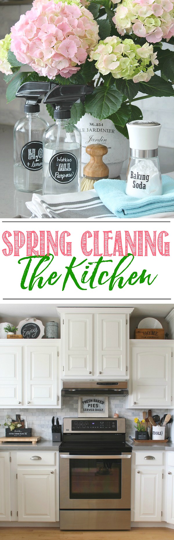 Kitchen Spring Cleaning Guide - Everything you need to get your kitchen cleaned from top to bottom!