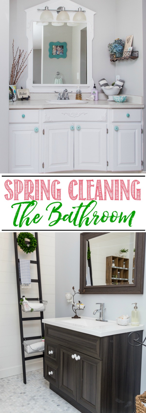 Bathroom Spring Cleaning Guide - Everything you need to get your bathroom cleaned from top to bottom! Free printable bathroom cleaning checklist included.