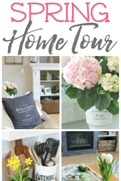 Beautiful spring home tour with lots of simple decor ideas to decorate your home for spring!