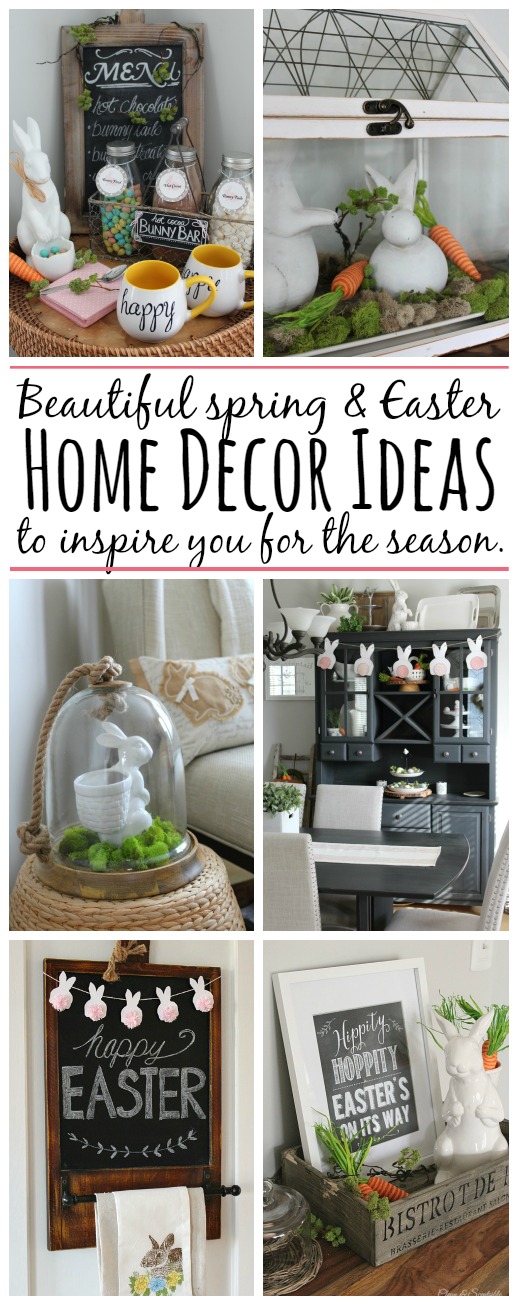 Beautiful spring home tour with spring and Easter decor! Lots of simple ideas to try.