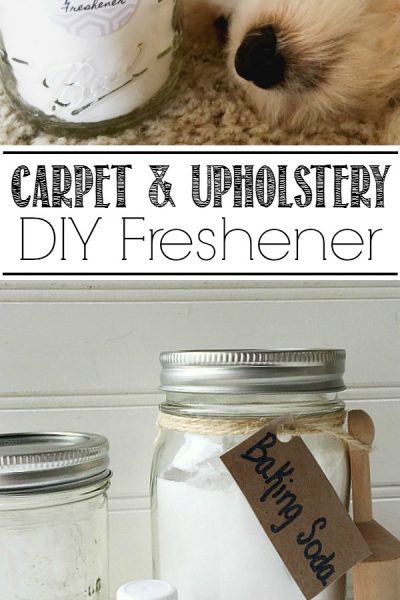 DIY Carpet and Upholstery Freshener . The perfect green cleaning method to get rid of pet odors, food odors and more!