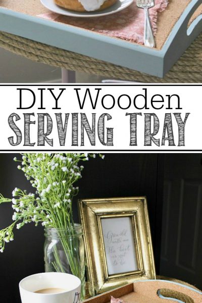 Create this easy DIY wooden tray for the perfect Mother's Day breakfast in bed!
