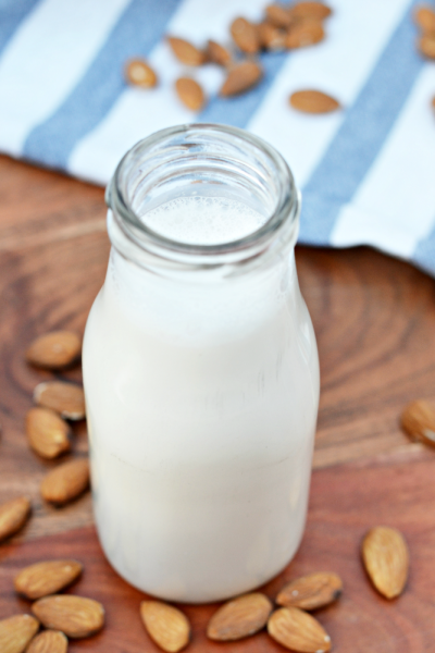 This fresh and creamy almond milk is a tasty alternative to dairy without all of the added ingredients that you would find in the store bought versions.