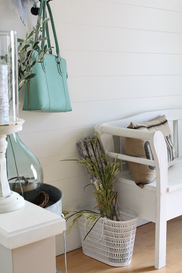 Easy DIY planked wall tutorial using trim - an inexpensive way to add that farmhouse style to your home.