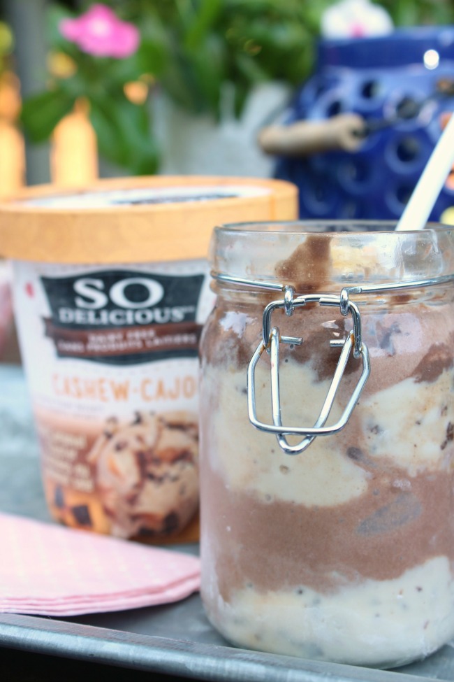 Easy frozen parfaits. The perfect summer dessert for patio lounging or backyard BBQs. Vegan, dairy free and gluten free!