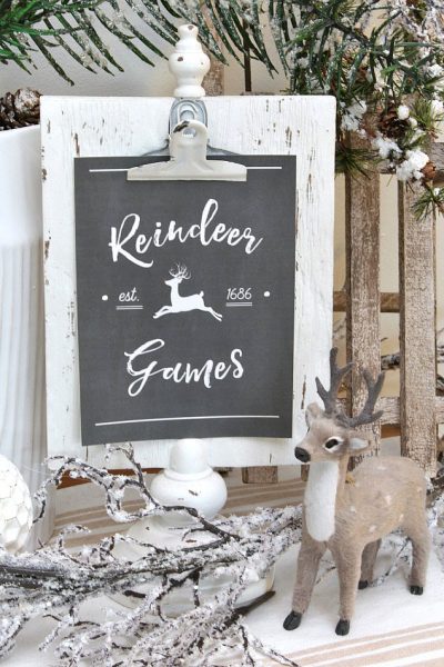Reindeer Games Free Christmas Printable along with a beautiful collection of other free Christmas printables. This works great for Christmas gift tags too!