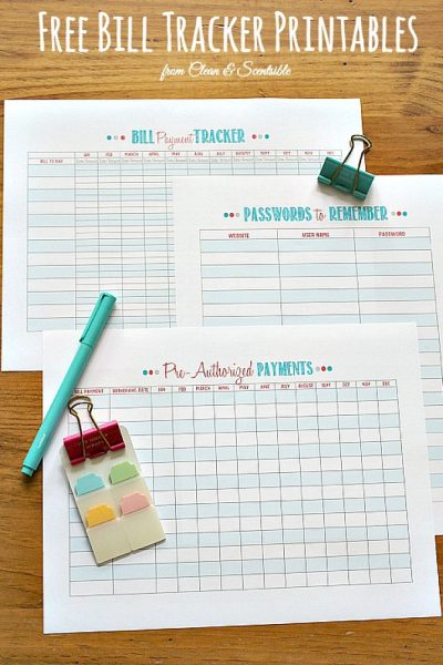 Great collection of free organization printables to help you organize your whole home! Fun and easy to do!