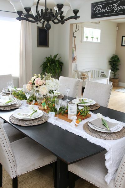 Easter Dining Room and Easter Tablescape Decorating Ideas - Clean and ...