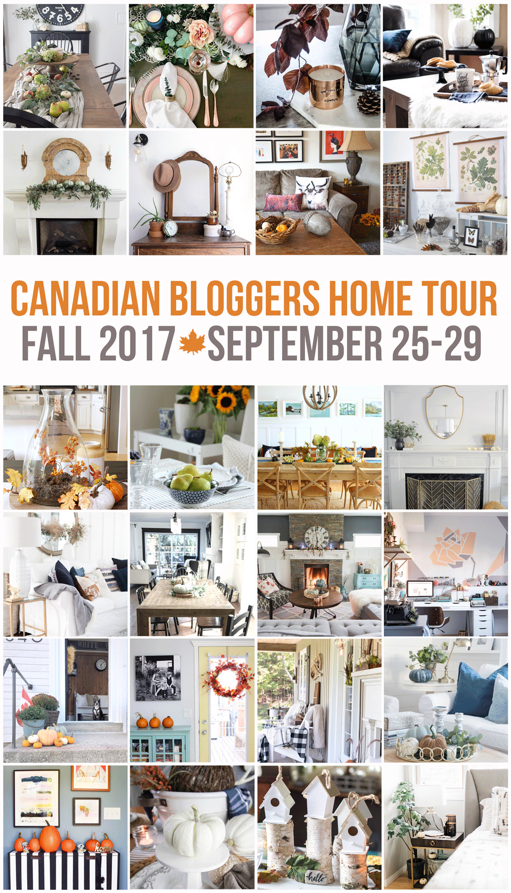 Beautiful Fall Home Tours. So many fall decor ideas for your home and style!