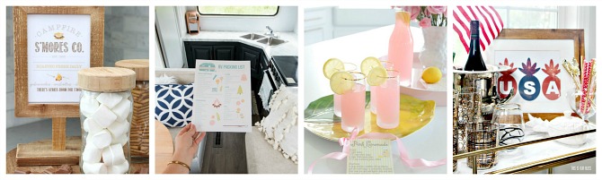 Awesome collection of free summer printables.