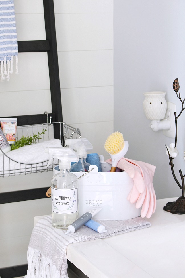 How To Organize Cleaning Supplies In A Pretty Cleaning Caddy