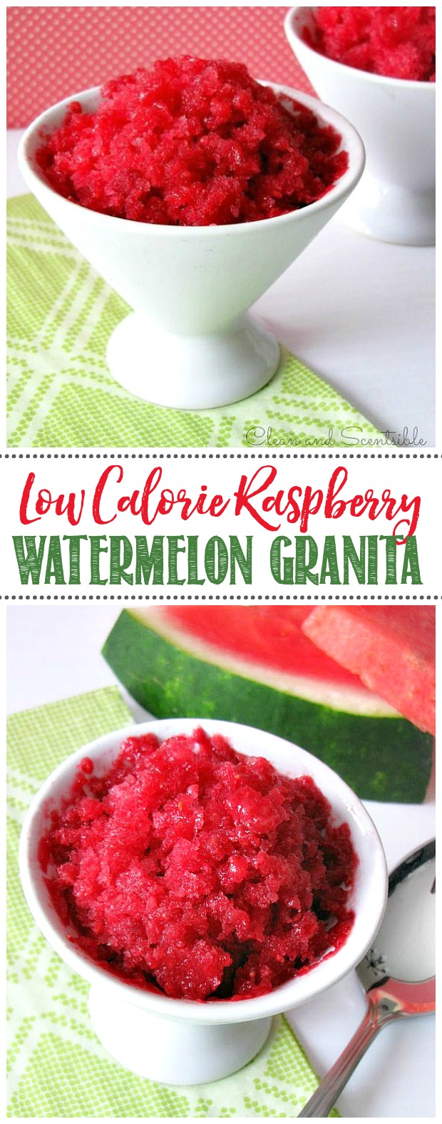 Raspberry watermelon granita recipe. 