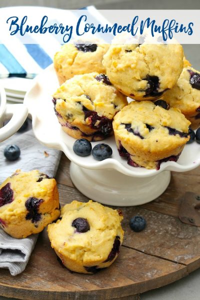 Blueberry Cornmeal Muffins - Clean and Scentsible