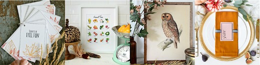 Collection of free fall printables with easy fall decorating ideas.
