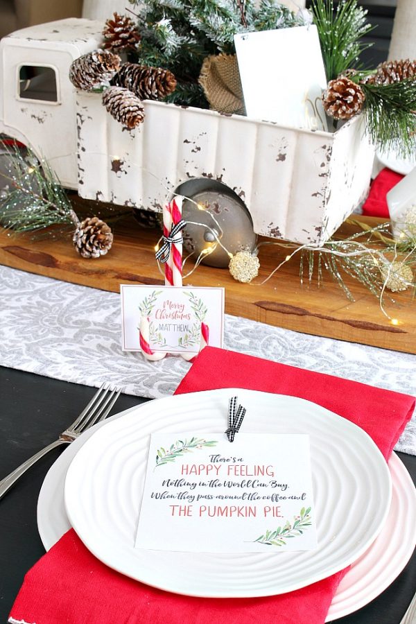 Christmas Printables Free Printable Christmas Place Cards Clean And 