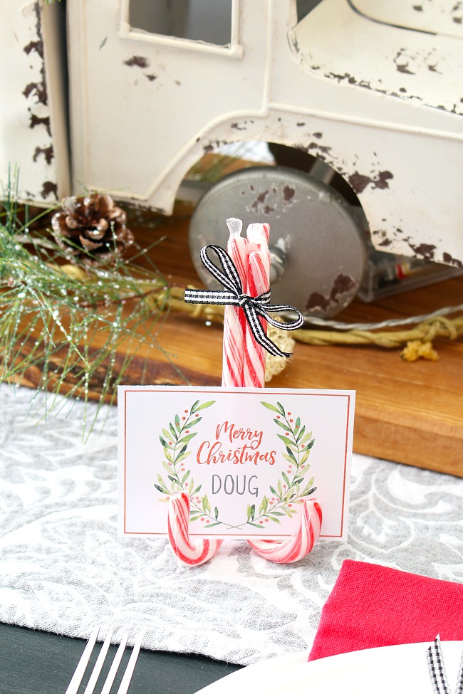 INSTANT DOWNLOAD Printable Customisable Table Name Cards Christmas Themed