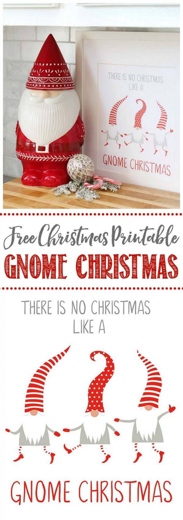 Christmas Gnome Free Christmas Printable - Clean and Scentsible