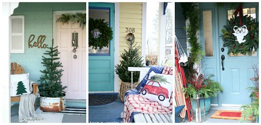 Christmas front porch decorating ideas.