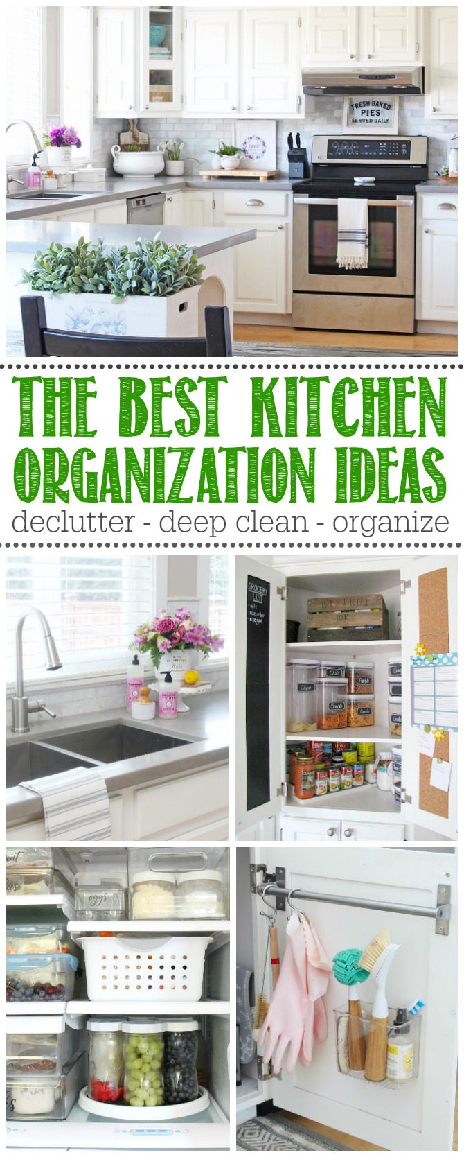 Collection of the best kitchen organization tips and ideas.