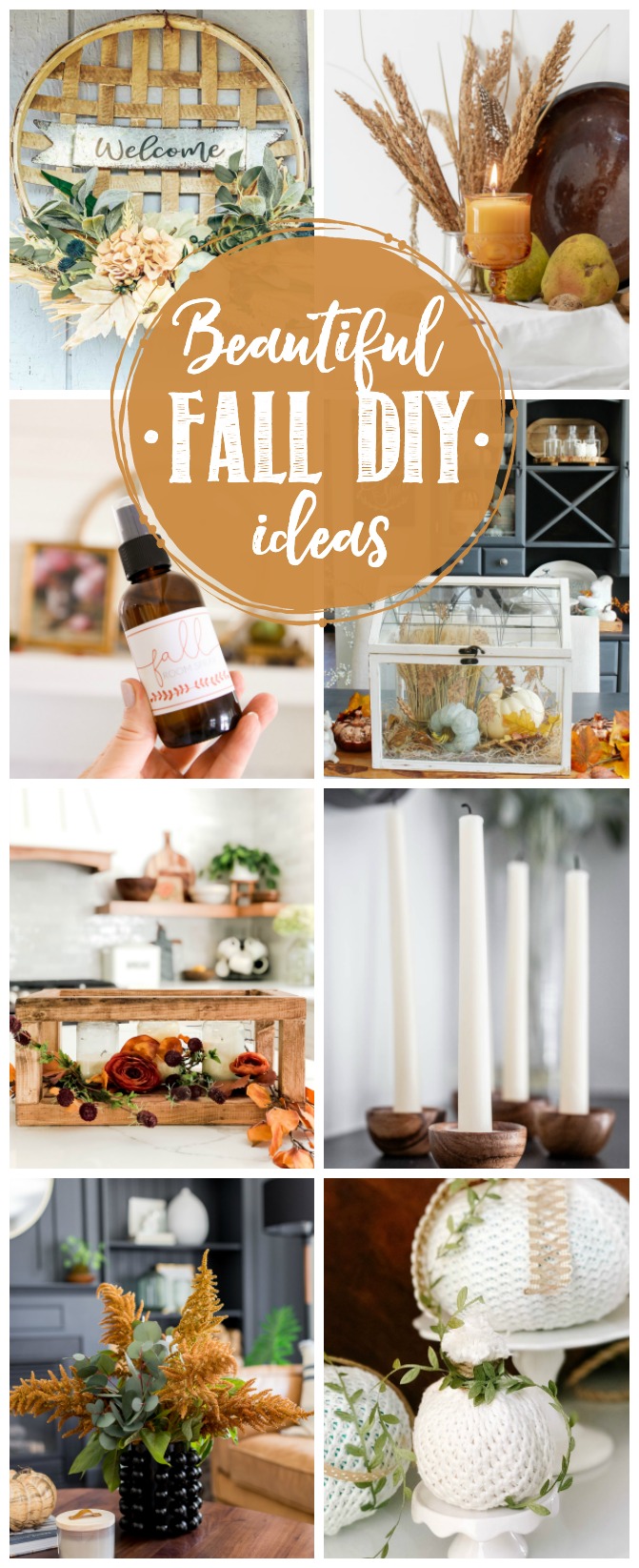 Collection of beautiful DIY fall projects.