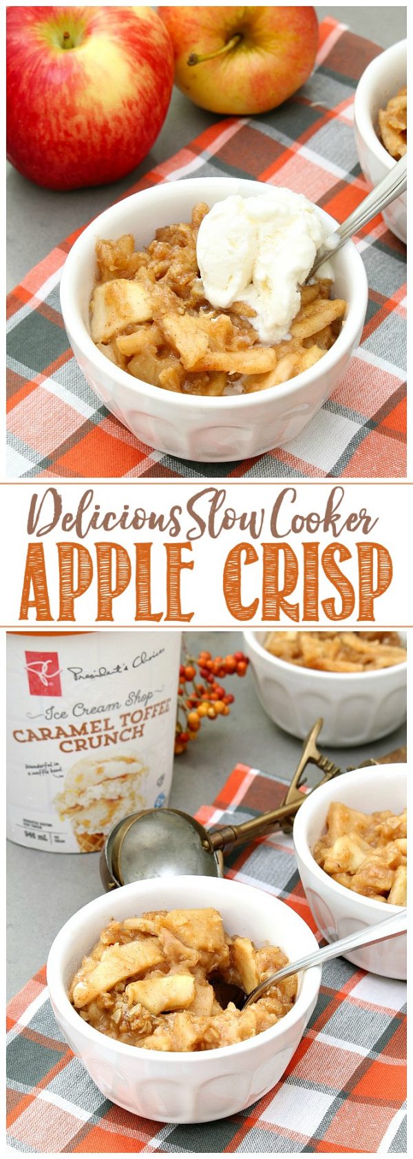 Slow Cooker Apple Crisp - Clean and Scentsible