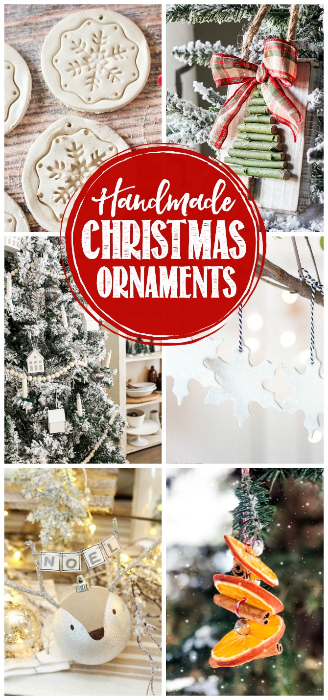 Beautiful collection of handmade Christmas tree ornaments.