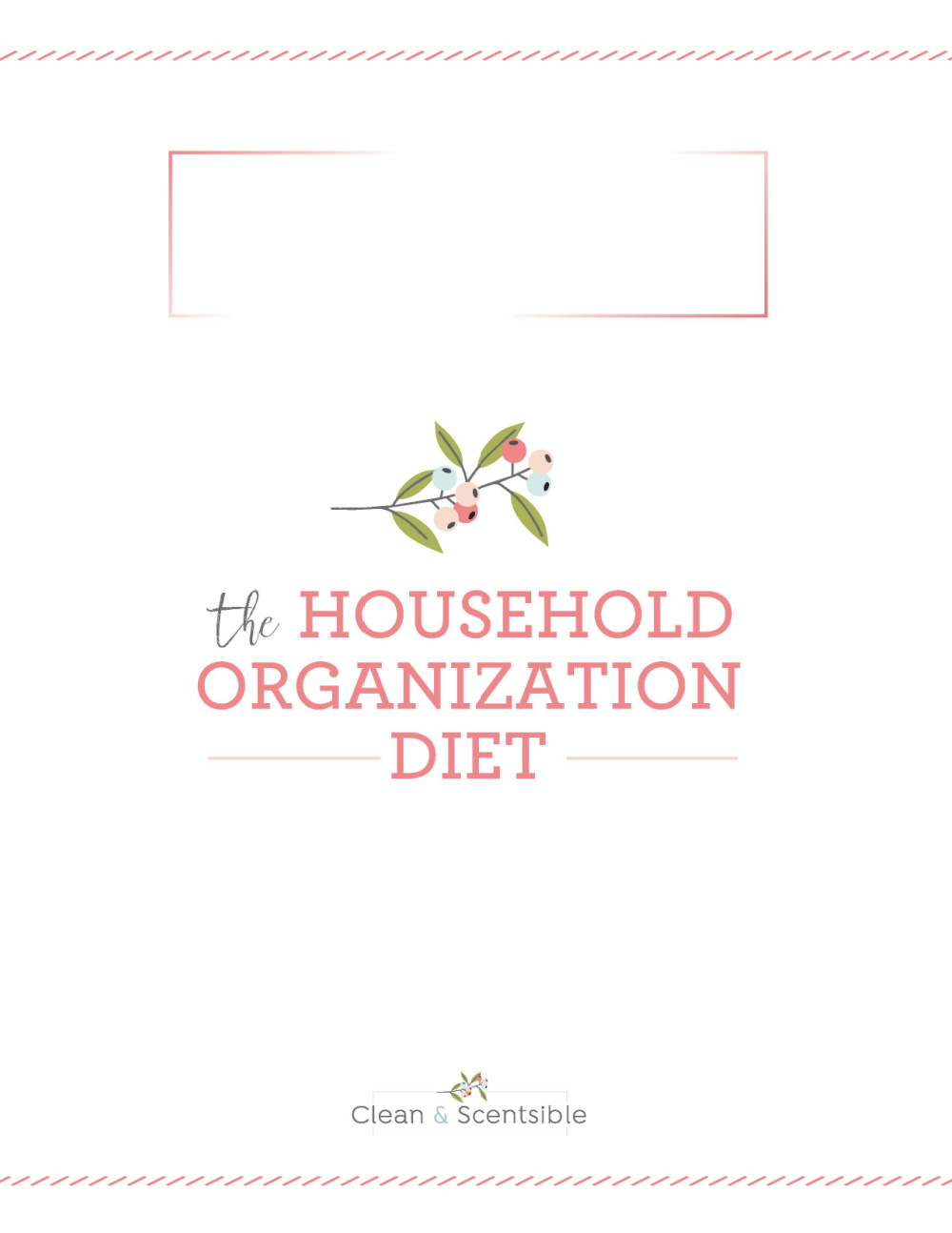 The Household Organization Diet title page free printable.