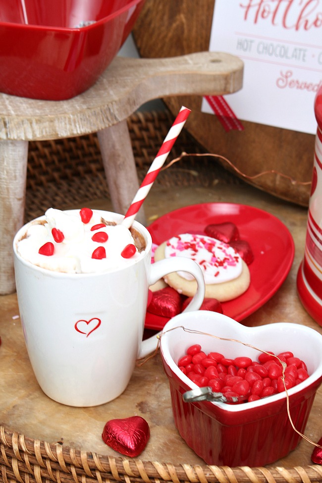 Valentine's day hot chocolate bar ideas.