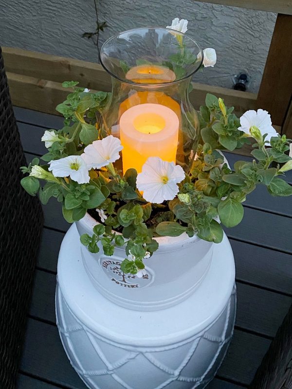 DIY Outdoor Planter Candle Holder Clean and Scentsible