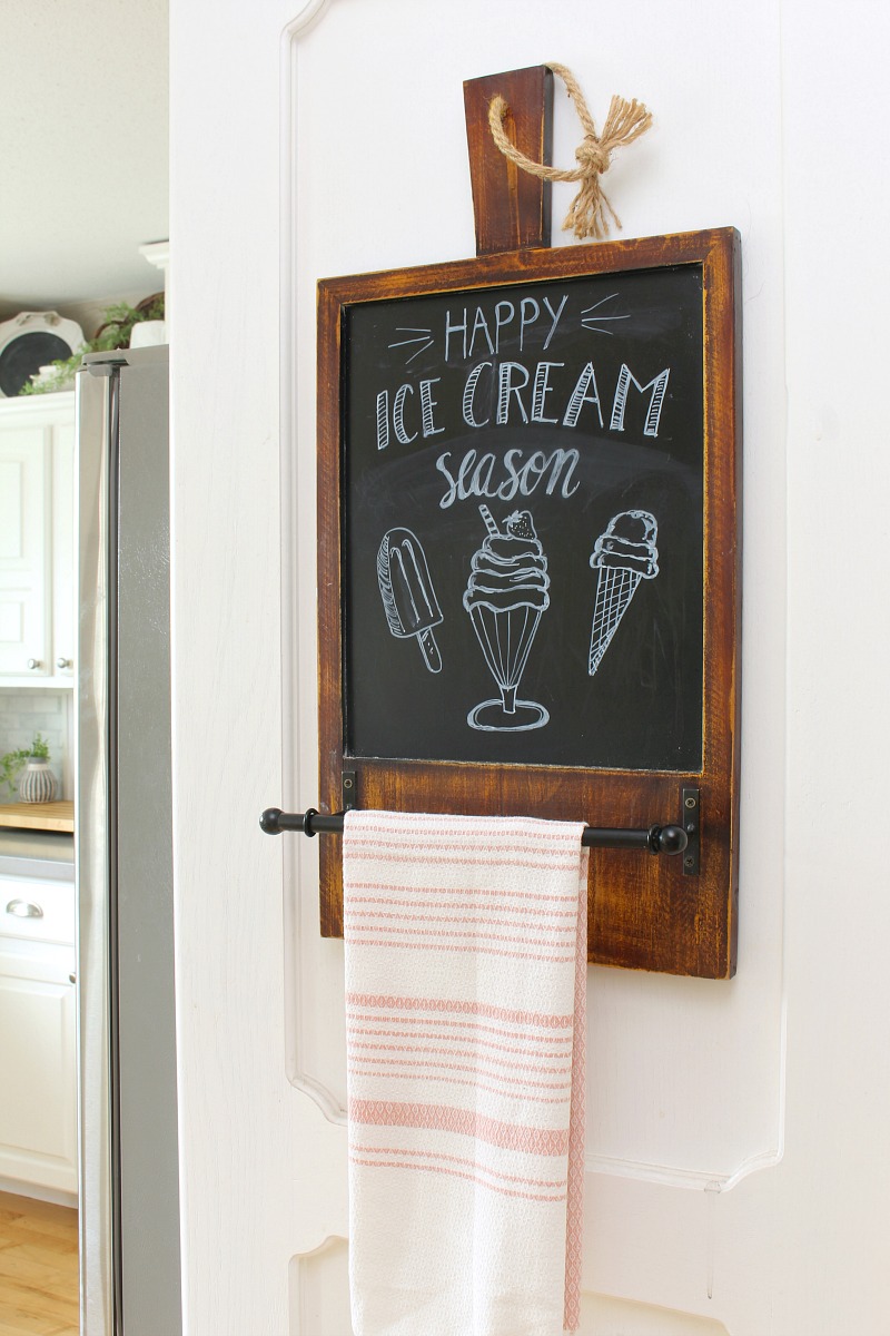 Happy Ice Cream Season summer chalkboard.