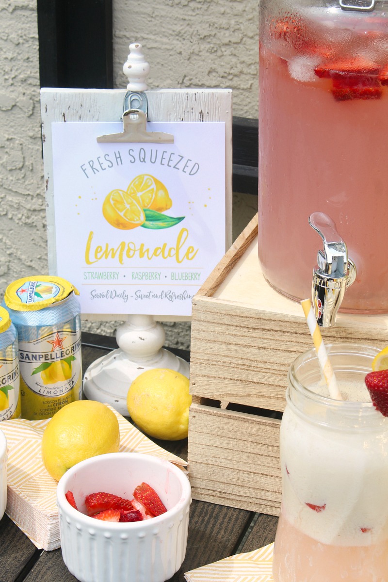 Fresh Squeezed Lemonade lemonade bar printable.