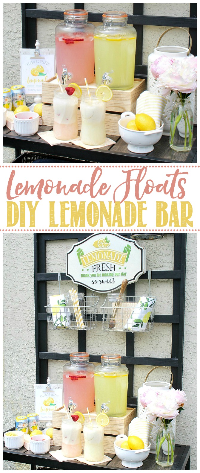 Lemonade float DIY lemonade bar. 