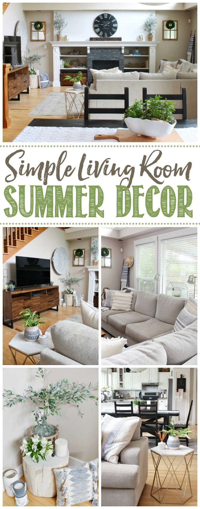 Simple living room summer decor ideas.