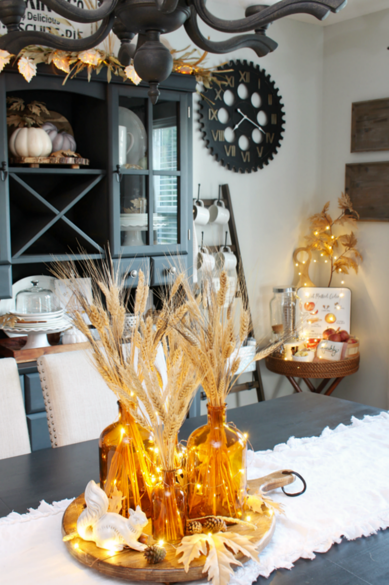 Neutral Fall Dining Room Decor - Clean and Scentsible